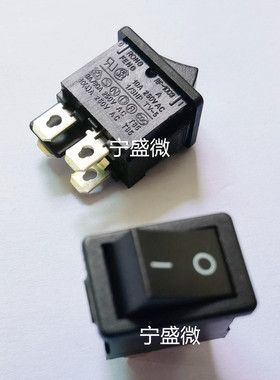 包邮 RF-1003 船型开关 15x21 10A250V 4脚2档 黑色不带灯 带认证