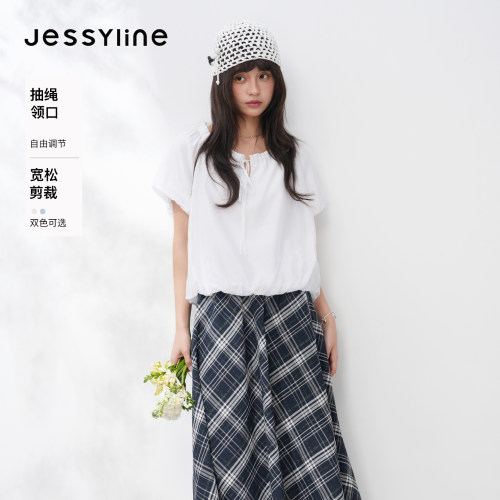 杰茜莱夏季短袖百搭小清新上衣女