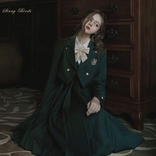 秋冬阿尔忒弥斯jk制服护奶背心裙正版大小姐套装胡木桃连衣裙长款