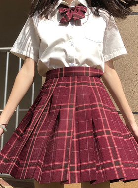 jk原创学院少女高腰制服裙