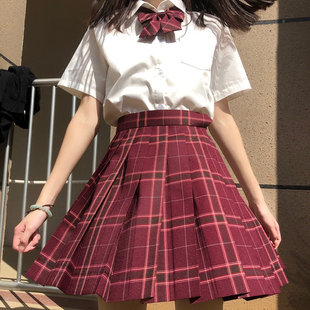 沙华中牌制服馆旗舰店JK原创制服裙学院少女燕子家百褶裙高腰格裙