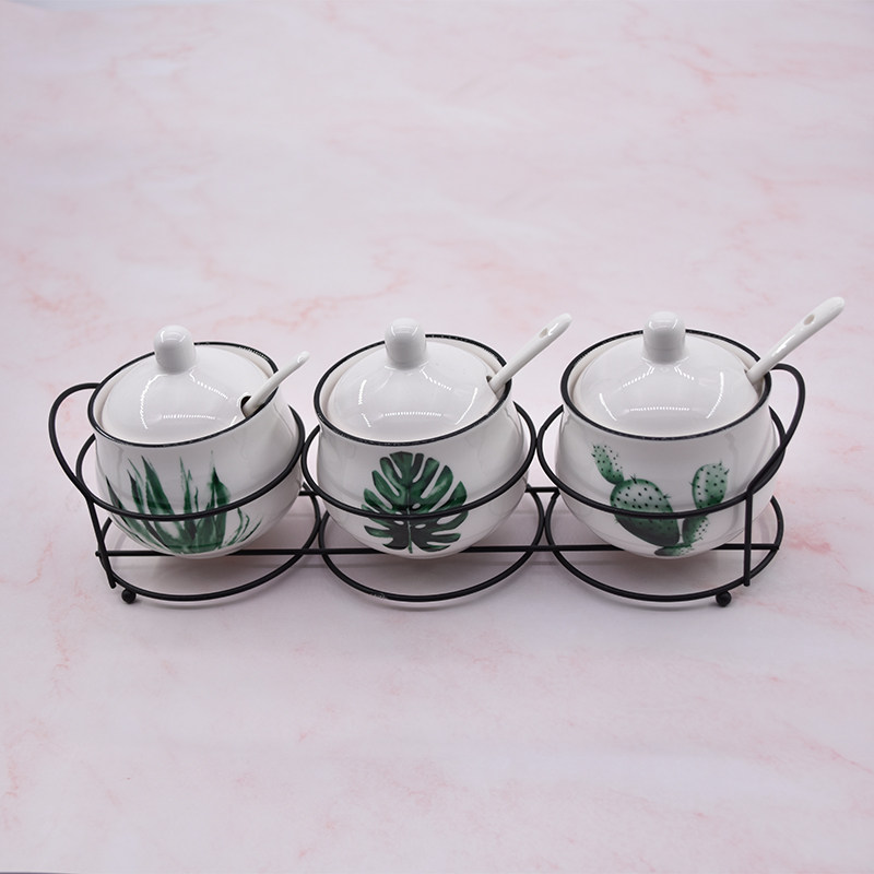 Northern Europe ceramics Cruet Three-piece Suite Seasoning box suit Kitchen Caster Modular assembly householdin the Kitchen/Cooking utensils , Kitchen Gadgets/Kitchen storage , Storage jars/Kitchen storage containers , Seasoning bottles  category - from Buy2taobao.com to provide professional Taobao agent buy service