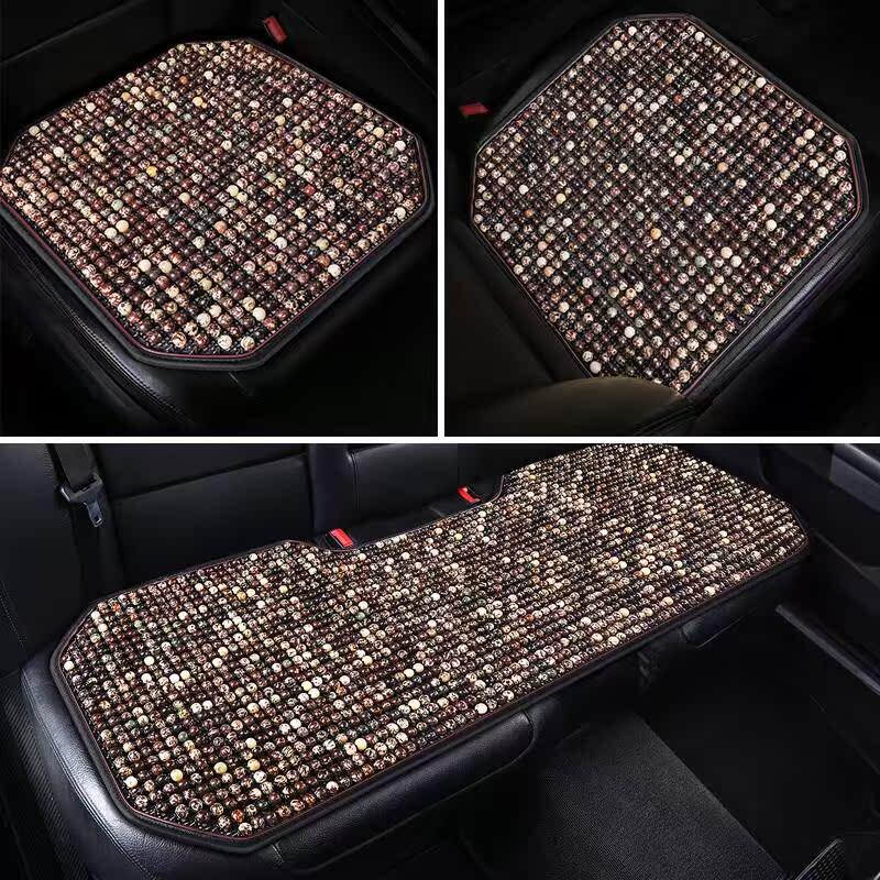 菩提子汽车坐垫三件套四季通用单片木珠夏季凉垫按摩透气小车座垫