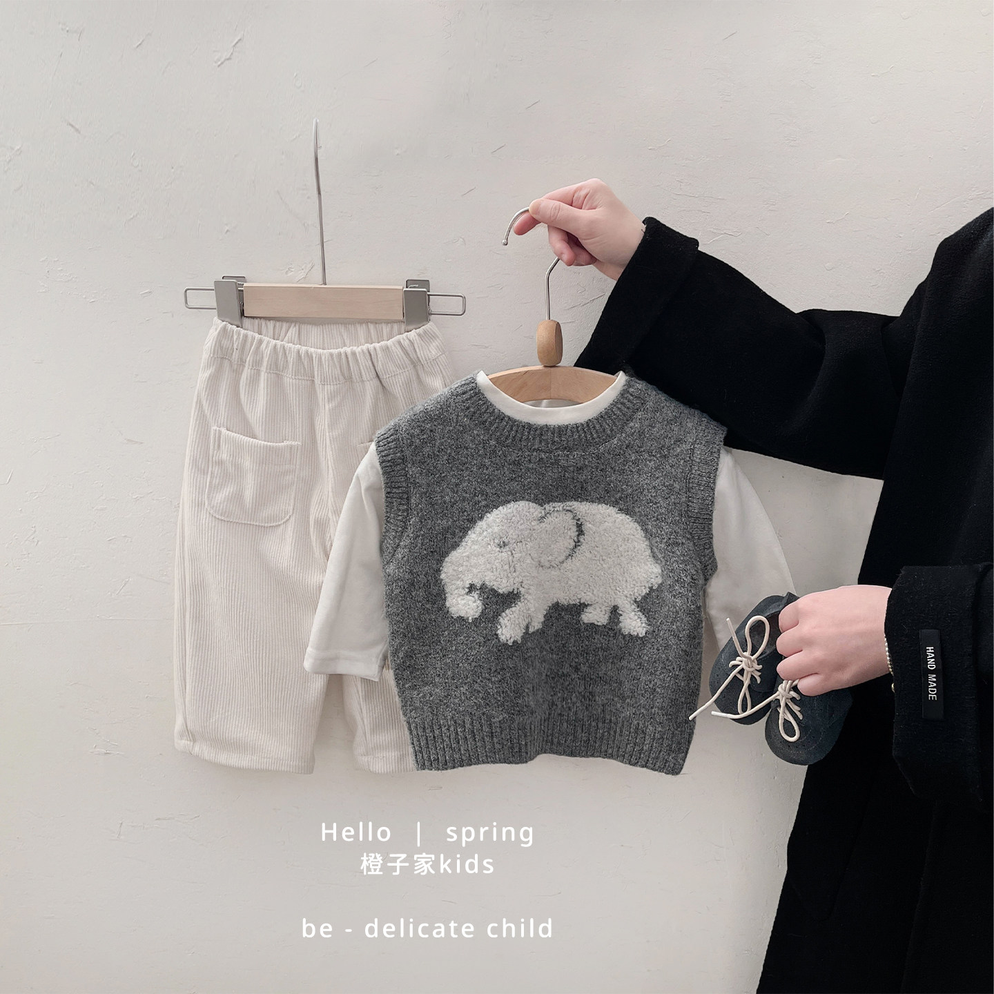 男童春秋款可爱卡通针织马甲男宝宝韩版休闲圆领毛衣婴儿百搭背心