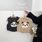 男童冬款 休闲保暖背心婴儿外出服上衣 可爱卡通夹棉马甲男宝宝韩版