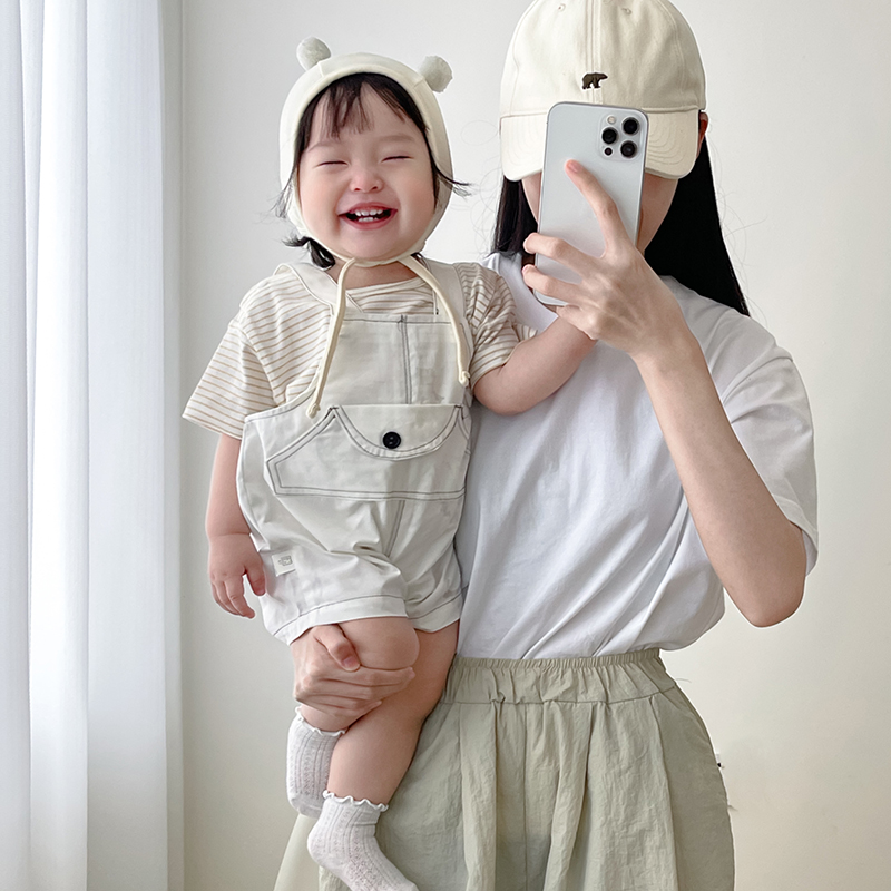 纯色混纺套装休闲韩版夏季两件套