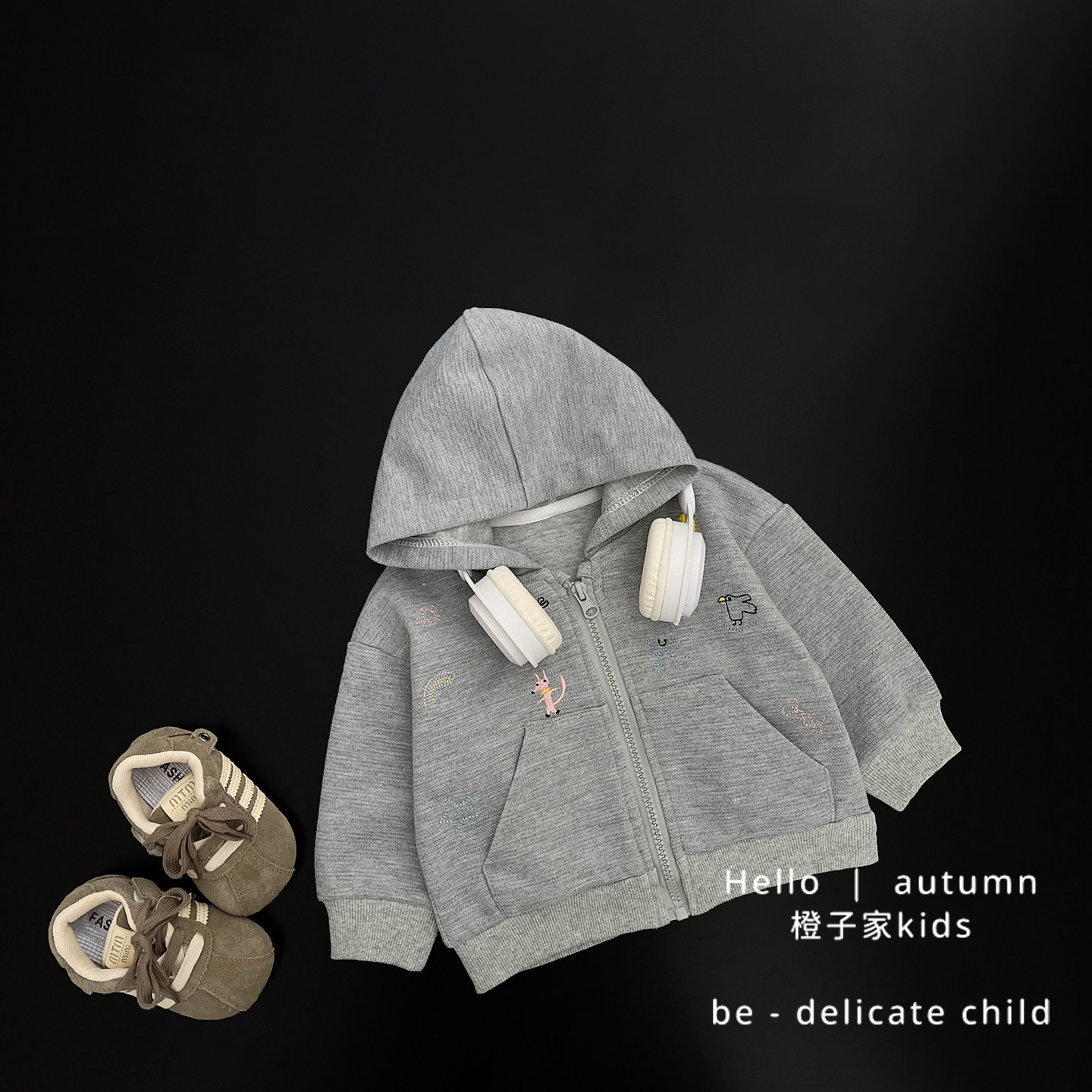 男童春秋装洋气刺绣连帽外套男宝宝可爱卡通上衣婴儿外出休闲衣服,童装/婴儿装/亲子装,普通外套,淘宝优惠券,粉丝福利购,淘宝优惠卷