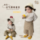 女宝宝春秋款 子 T恤婴儿洋气屁帘直筒裤 波点上衣套装 女童韩系长袖