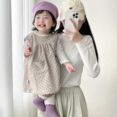 圆点裙子连衣裙公主女宝宝春秋季