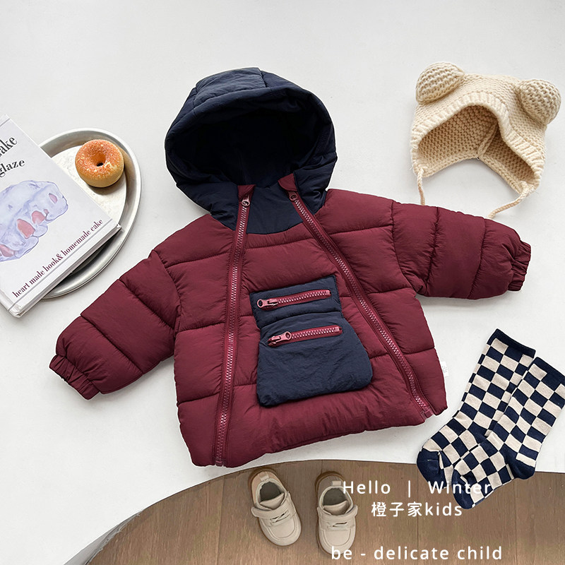 婴儿冬季棉服洋气男宝宝撞色夹棉加厚外套帅气男小童加厚保暖棉袄,童装/婴儿装/亲子装,棉袄/棉服,淘宝优惠券,粉丝福利购,淘宝优惠卷