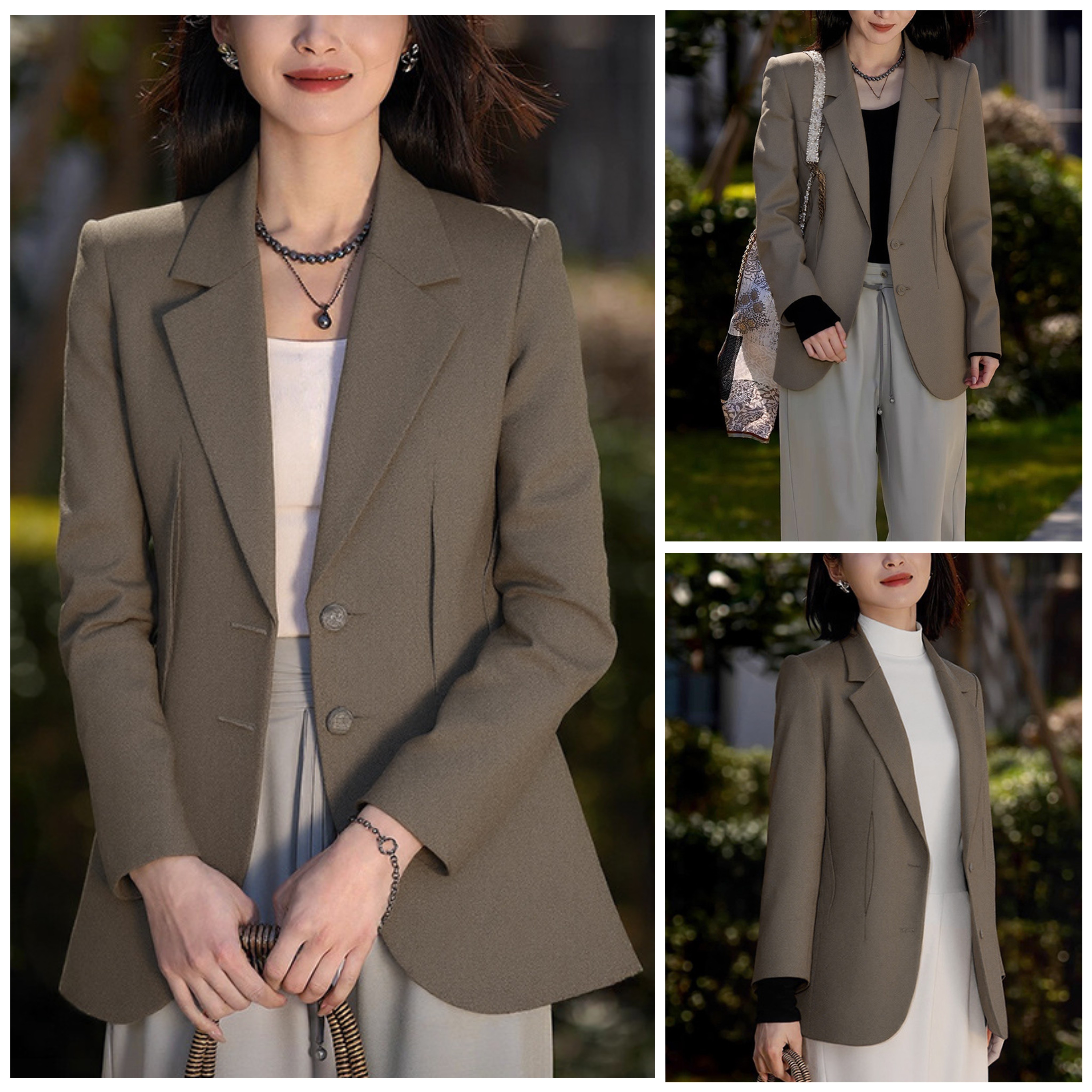 气质西装短款外套女2026年早春新款小个子时尚宽松修身小西服上衣