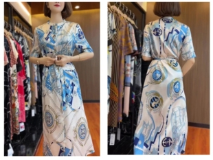 收腰裙子女百搭设计感别致高级感名媛女神连衣裙 2025减龄中长款