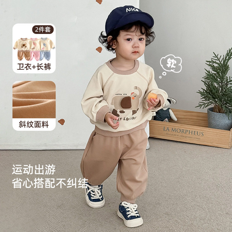 儿童秋装卡通卫衣宽松卫衣两件套