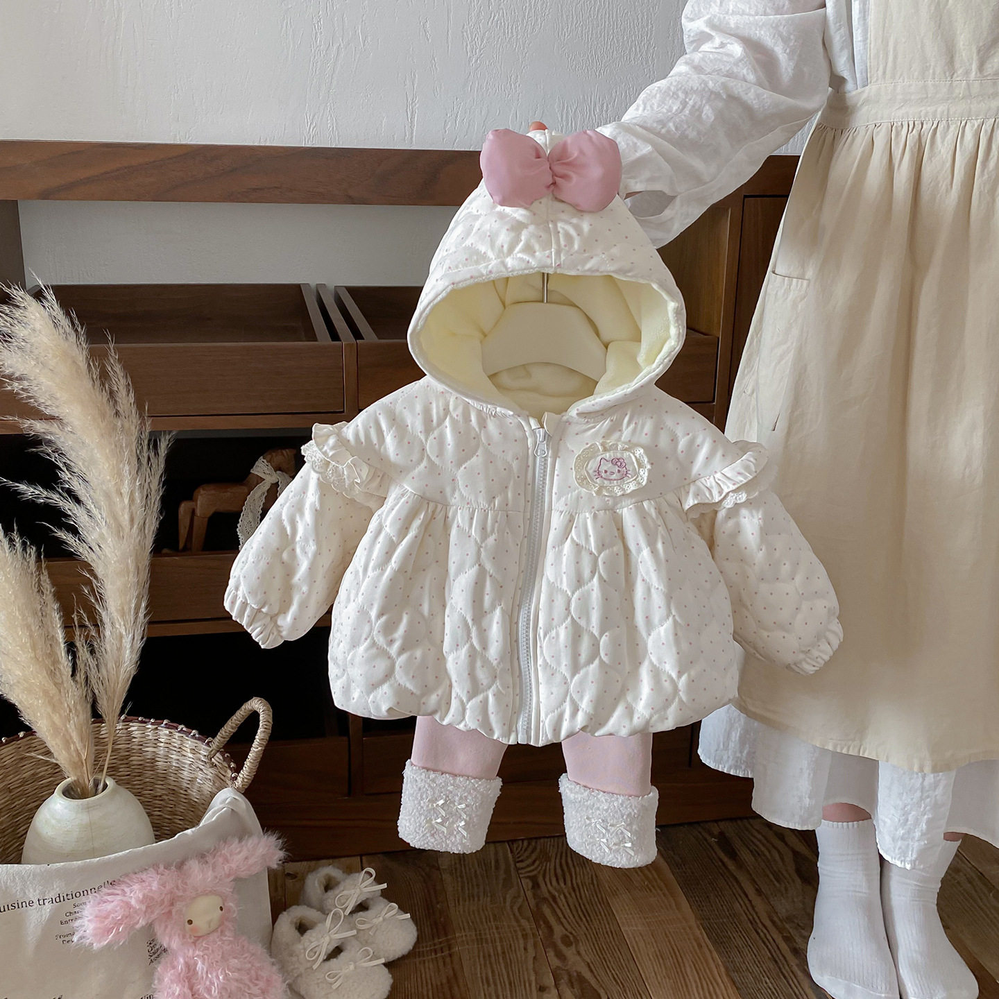 婴幼儿冬装新款连帽外套女宝宝卡通猫咪贴布棉衣女童加绒加厚棉服,童装/婴儿装/亲子装,棉袄/棉服,淘宝优惠券,粉丝福利购,淘宝优惠卷