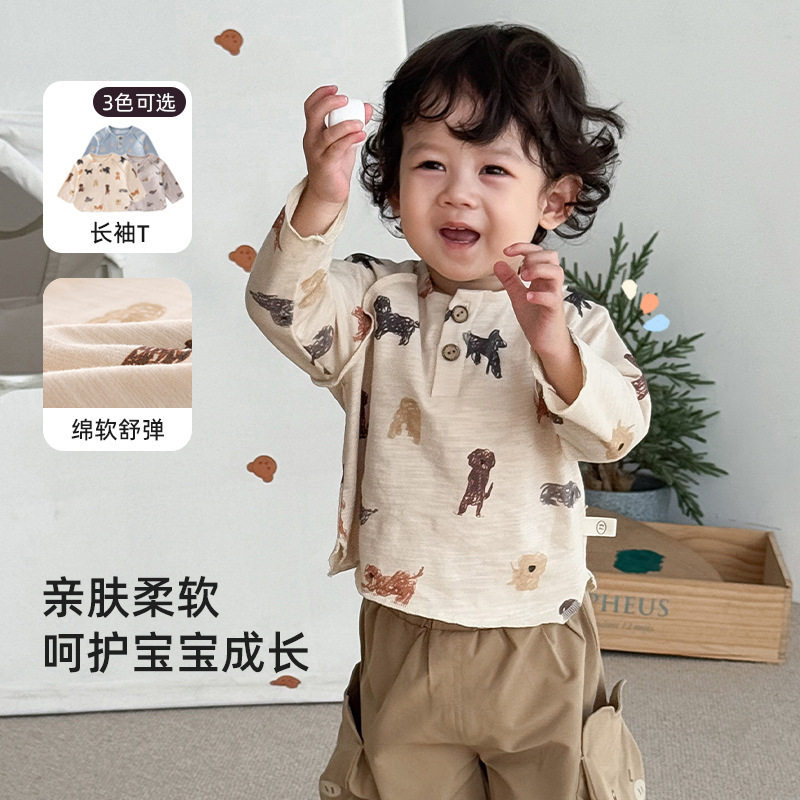 儿童纯棉卡通打底衫秋装新款T恤