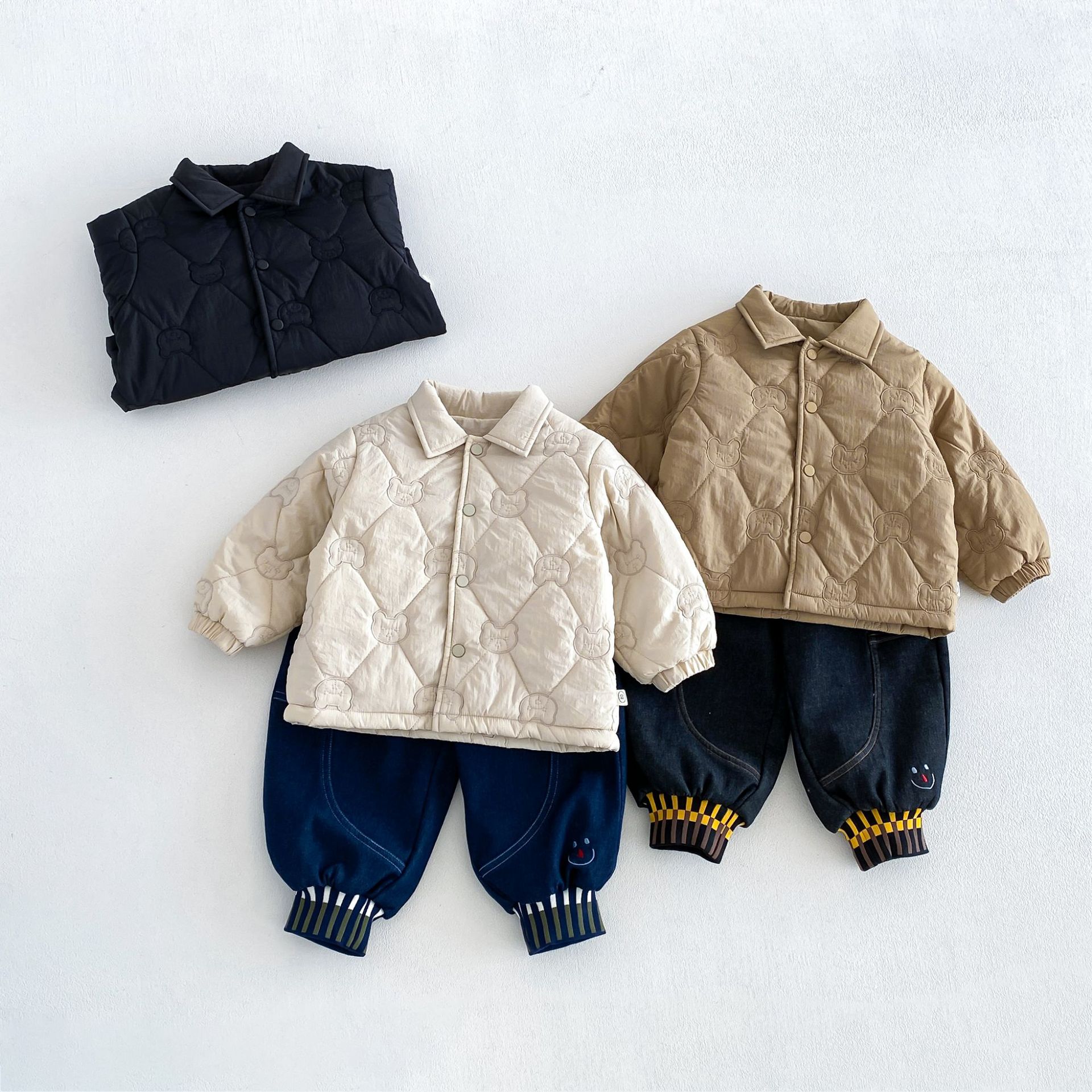 男童小熊加厚保暖棉服冬季新款
