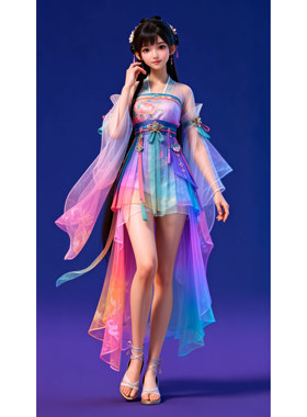 竖屏古风汉服走秀集合显示屏海报屏国风美人舞台走秀原创禁止盗卖