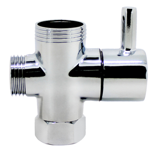 淋浴花洒十字分水器一进二出转换器全4分6分水阀快开切换开关阀门