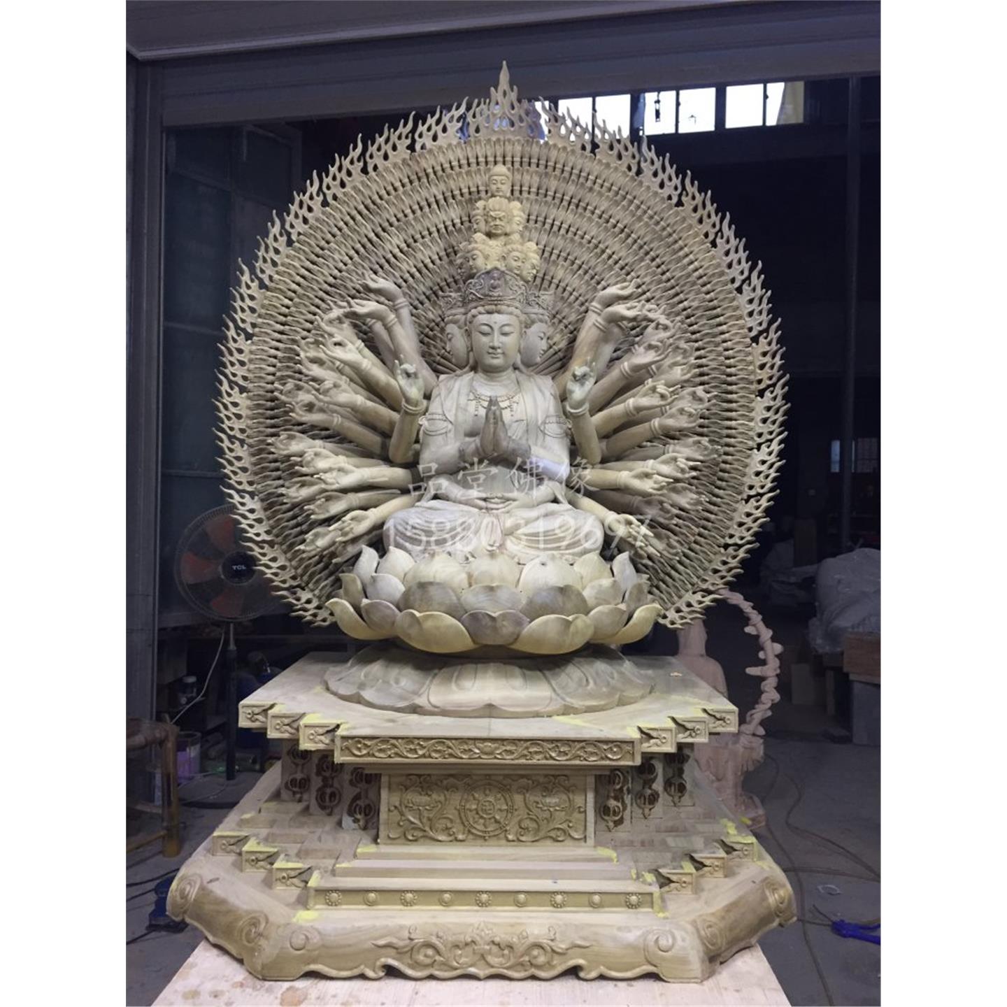 木雕佛像千手千眼观音菩萨像供奉佛像千手观音佛像摆件镇宅风水