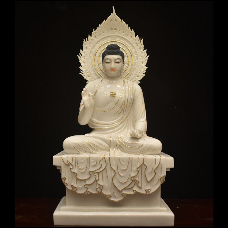 如来佛祖释迦牟尼佛像摆件三宝佛