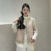 汉服唐装 轻国风背心马夹重工刺绣无袖 坎肩 国风马甲穿搭春装 新中式