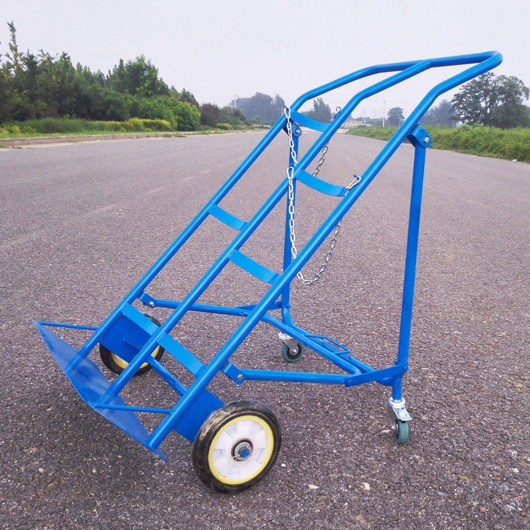 Thickened double gas cylinder trolley two gas tank trolley 40L oxygen acetylene transport truck cylinder trolley