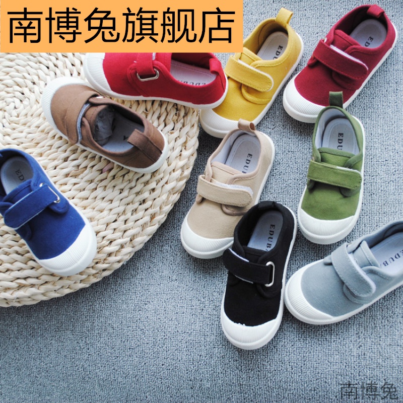 春秋季新款男女儿童帆布鞋孩子魔术贴小布鞋幼儿园包头防踢休闲鞋|ruв категории Женская обувь, холст обувь - от Buy2taobao.com для оказания профессиональной услуги покупки агента Taobao