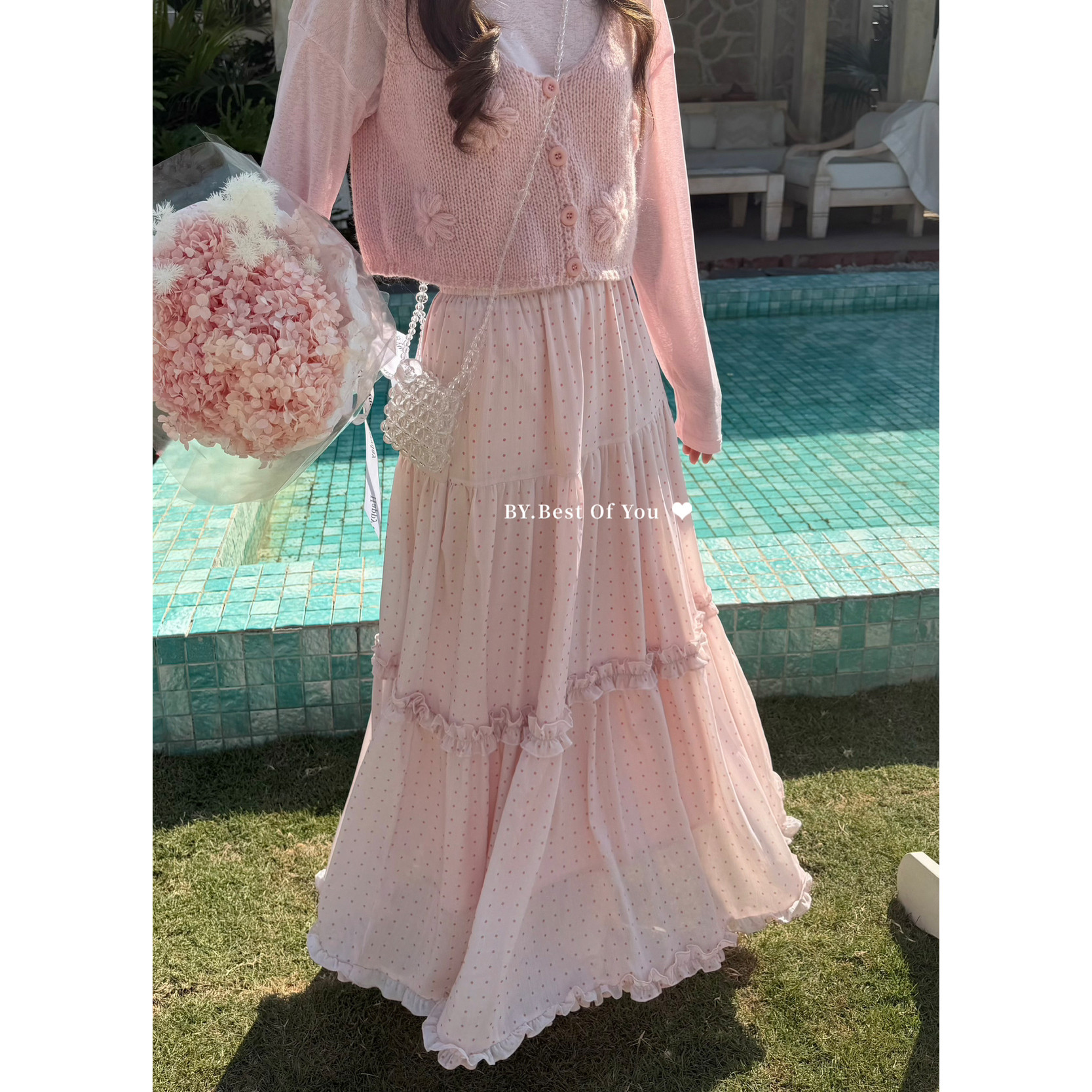 BEST OF YOU-26年早春法式温柔波点半身裙2300.,女装/女士精品,半身裙,淘宝优惠券,粉丝福利购,淘宝优惠卷