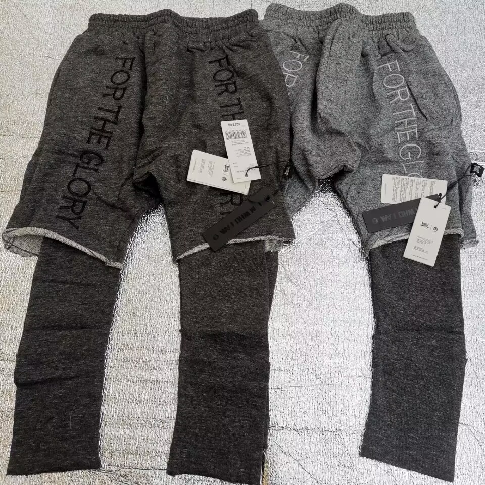 高端好货小中大男女童装纯棉春秋薄毛圈休闲短裤打底裤卫裤