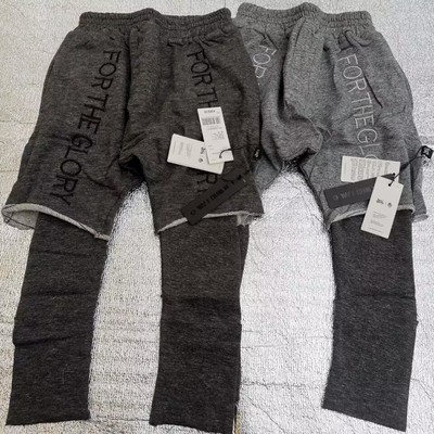 高端好货小中大男女童装纯棉春秋薄毛圈休闲短裤打底裤卫裤