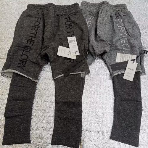 高端好货小中大男女童装纯棉春秋薄毛圈休闲短裤打底裤卫裤