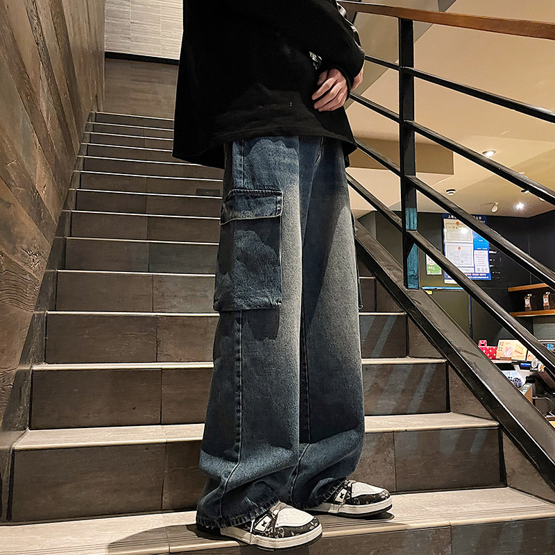 男工装直筒宽松牛仔裤XZ405-1-K14-P70控108,男装牛仔裤,星座405-1