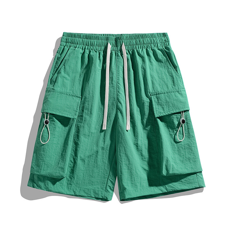 日系平铺白底夏季潮流速干工装男士短裤XZ405-1-K233-P35控58，男装休闲裤，星座405-1