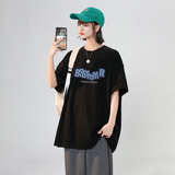 女装类目宽松半袖纯棉上衣t恤女士XZ405-1-T21-P25，女装T恤，星座405-1