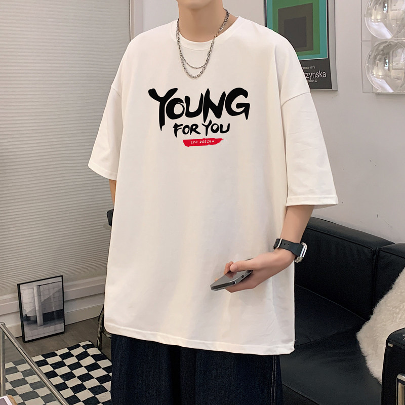 港风潮流男士宽松短袖夏季新品印花圆领大码T恤XZ405-1-T12-P25,男装T恤,星座405-1