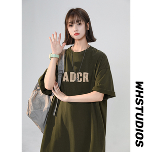 女装类目夏季潮流宽松上衣t恤短袖女士大码半袖XZ405-1-T18-P25图片