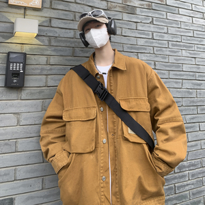 3男士宽松工装牛仔夹克外套XZ405-1-JK6620-P95控128图片