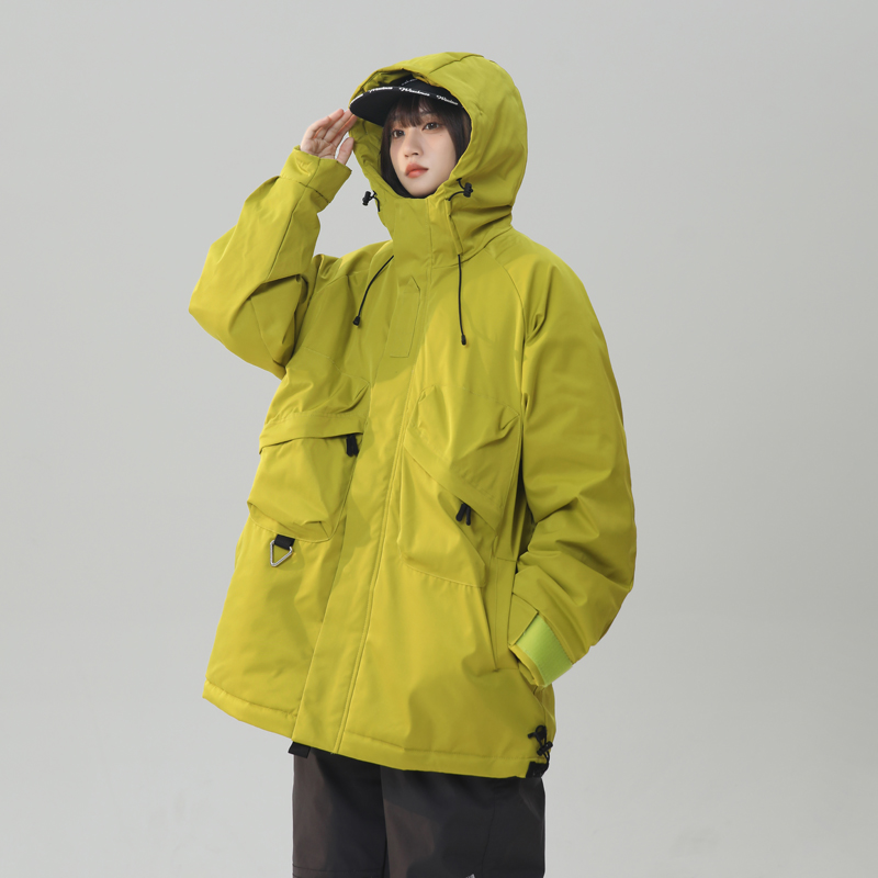 女装类目2024冬季潮流大码棉服宽松连帽冲锋棉衣XZ405-1-Y66-P120，女装棉衣/棉服，星座405-1