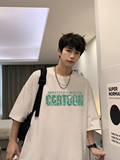 潮流潮流港风男士t恤短袖宽松大码T恤打底衫XZ405-1-T22-P25，男装T恤，星座405-1