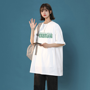 女装类目夏季新品女士上衣潮流宽松半袖体恤XZ405-1-T22-P25图片
