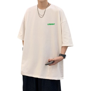 潮流男士宽松短袖上衣大码夏季新品港风T恤XZ405-1-T23-P25图片