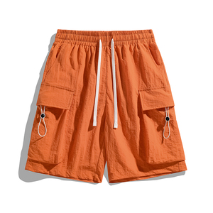日系平铺白底夏季潮流速干工装男士短裤XZ405-1-K233-P35控58