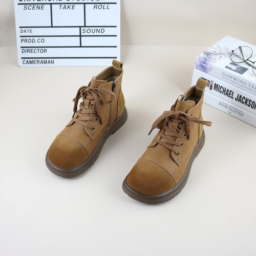 秋冬真皮加绒保暖女马丁靴