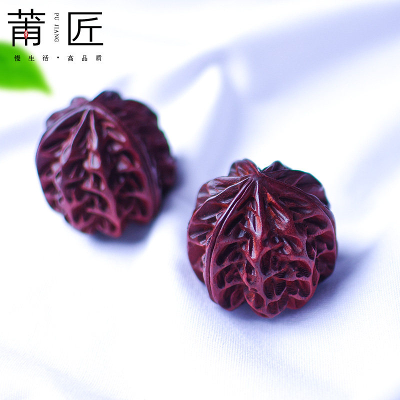 莆匠 红木健身球手球小叶紫檀木雕核桃保健球 老年人祝寿生日礼物