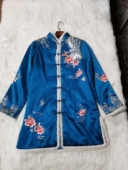 娇古苏绣 绣花蚕丝棉袄上衣 复古手工刺绣重工前后绣花水貂毛冬季