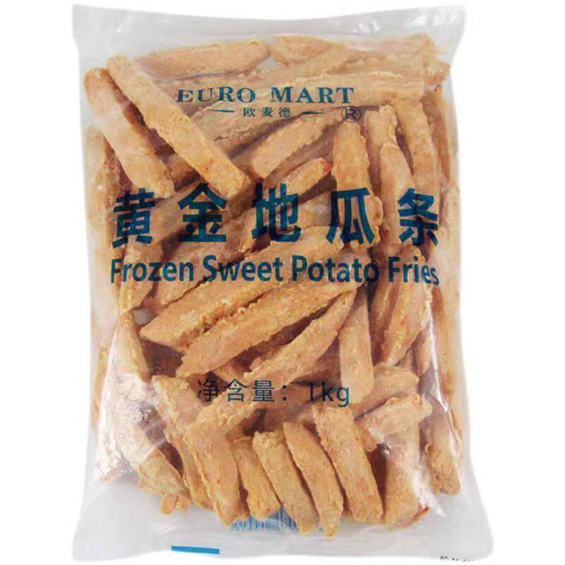 欧麦德黄金地瓜条香脆油炸冷冻酥脆商用空气炸锅1kg10袋