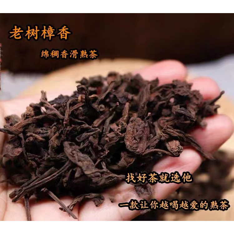陈年普洱 02年古树熟茶樟香古树熟茶 春茶发酵高端熟茶