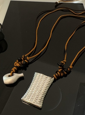 2025新款拉丝水瓶水桶项链