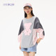 时尚 春夏新款 孕之彩孕妇装 拼接撞色上衣宽松显瘦T恤 商场同款
