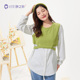 长袖 上衣时尚 假两件拼接气质显瘦款 孕之彩孕妇春秋款 衬衫 卫衣
